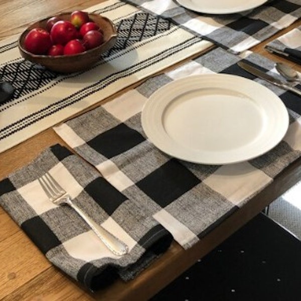 Buffalo Plaid Placemats Etsy