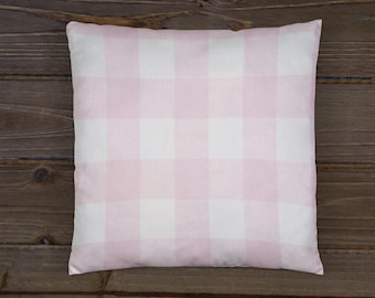 Pink and White Pillow Cover, Premier Prints Baby Pink Anderson Fabric