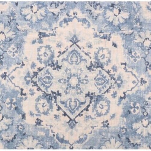 Blue Damask Valance Covington Benbrook Bluebell Valance Blue Etsy