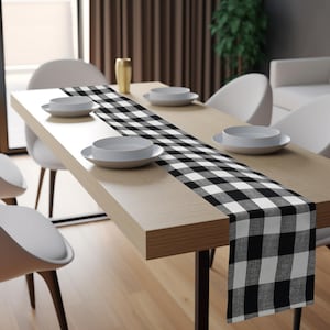 puphutu Buffalo Plaid Table Runners, Buffalo Check Table Runner,Checkered  14 x 72 Inch Farmhouse Home Kitchen Decoration for Birthday Party Holiday ( Black and White) - Yahoo Shopping