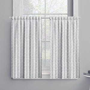 Cafe curtains, black and white cafe curtains, Premier Prints Boho black and white cafe curtains, window curtains, cafe style curtains