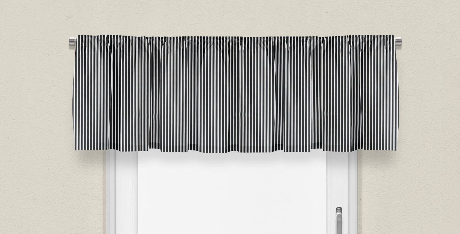 Striped Valance Black White Striped Valance Striped Window Etsy