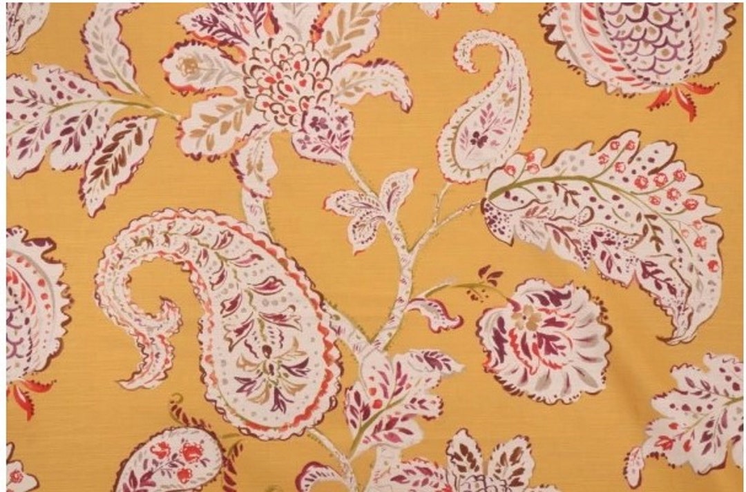 Cafe Curtains, Paisley Cafe Curtains, Yellow Cafe Curtains, Kaufman