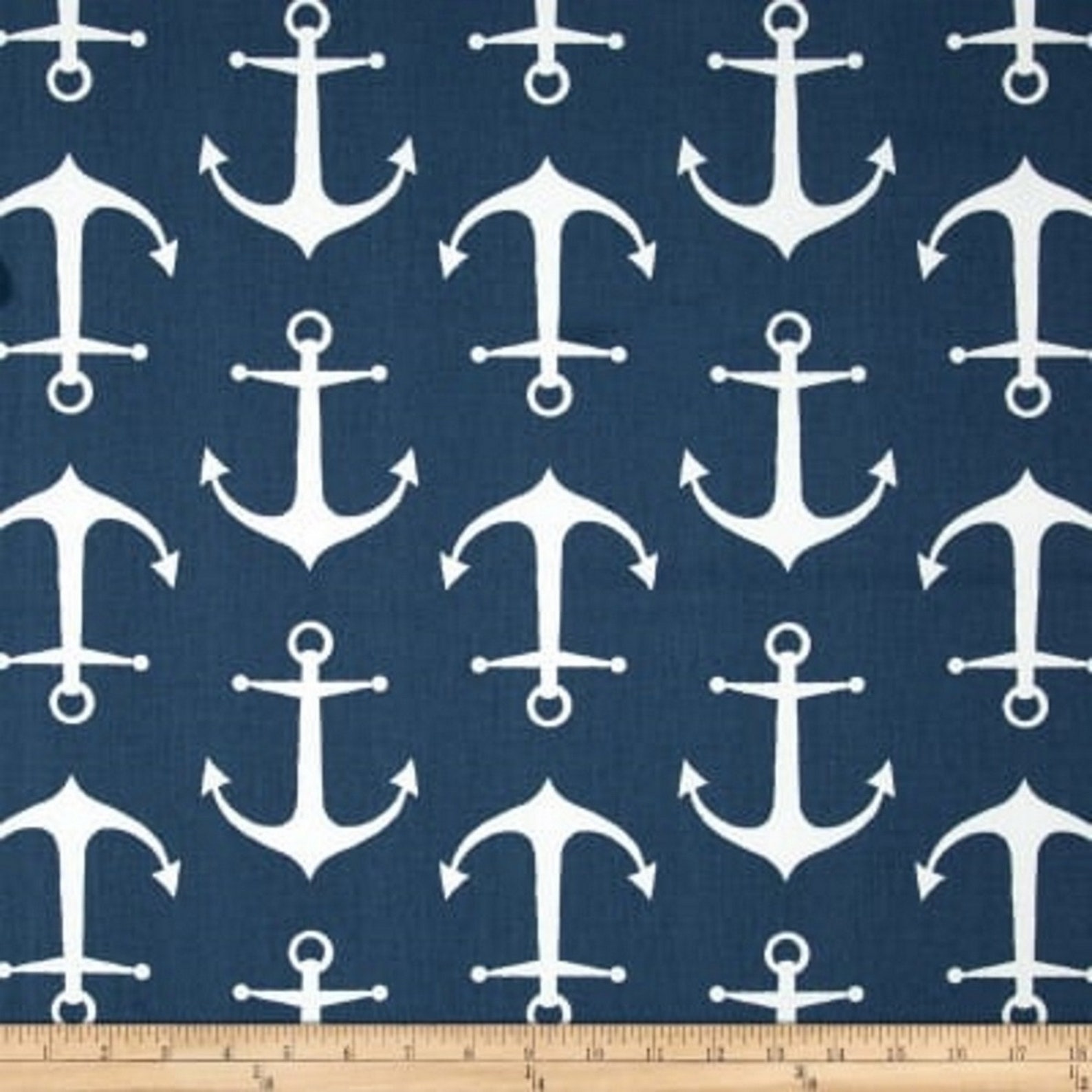 Anchor table runner navy blue table runner navy blue anchors Etsy