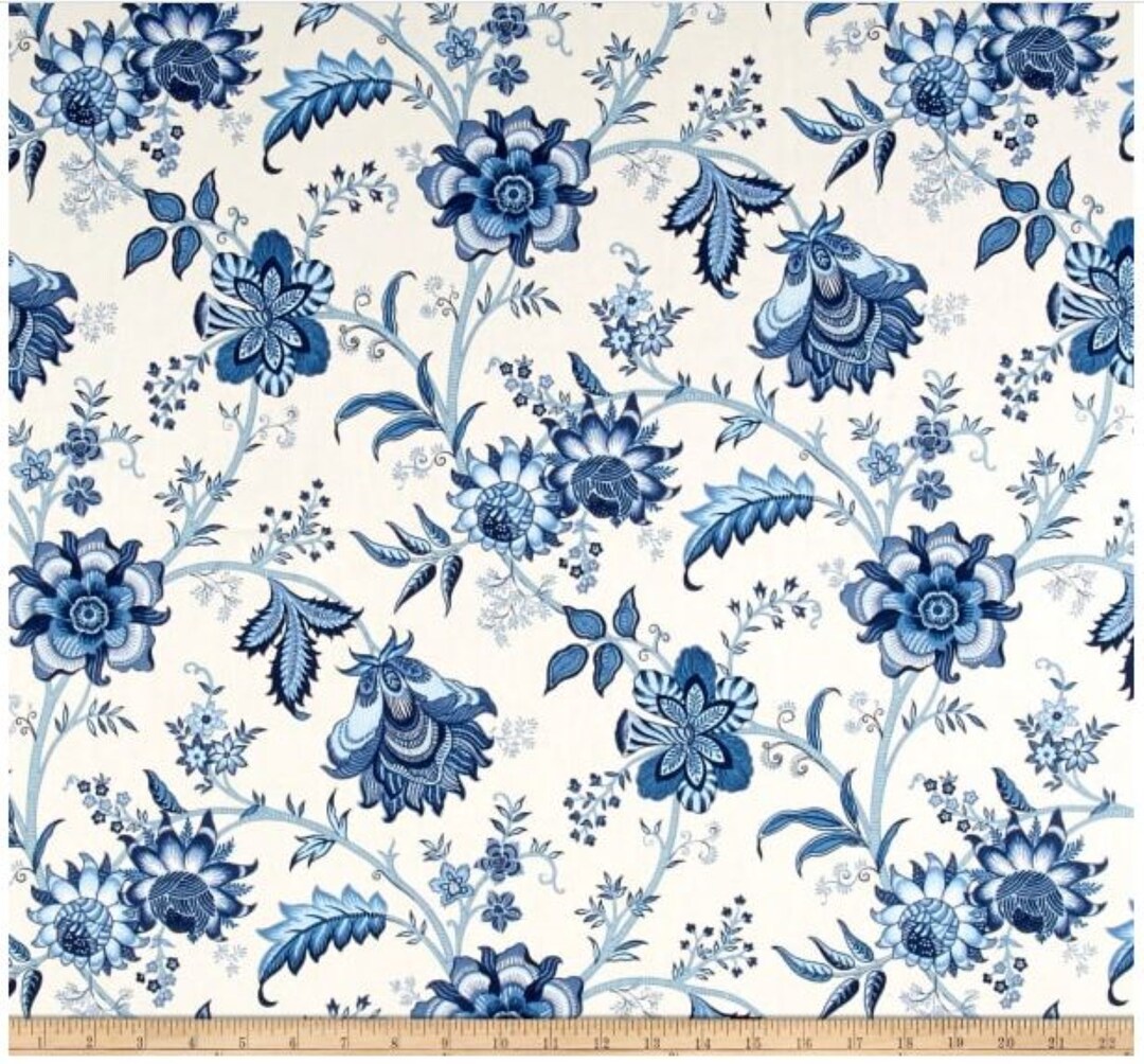 Floral Valance, Blue Floral Valance, Waverly Valance, Island Gem