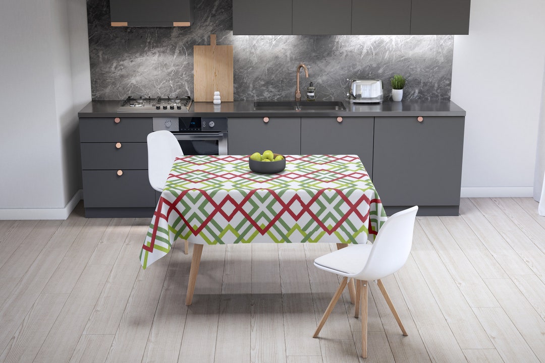Christmas Table Cloth, Red Green Table Cloth, Premier Prints Winston