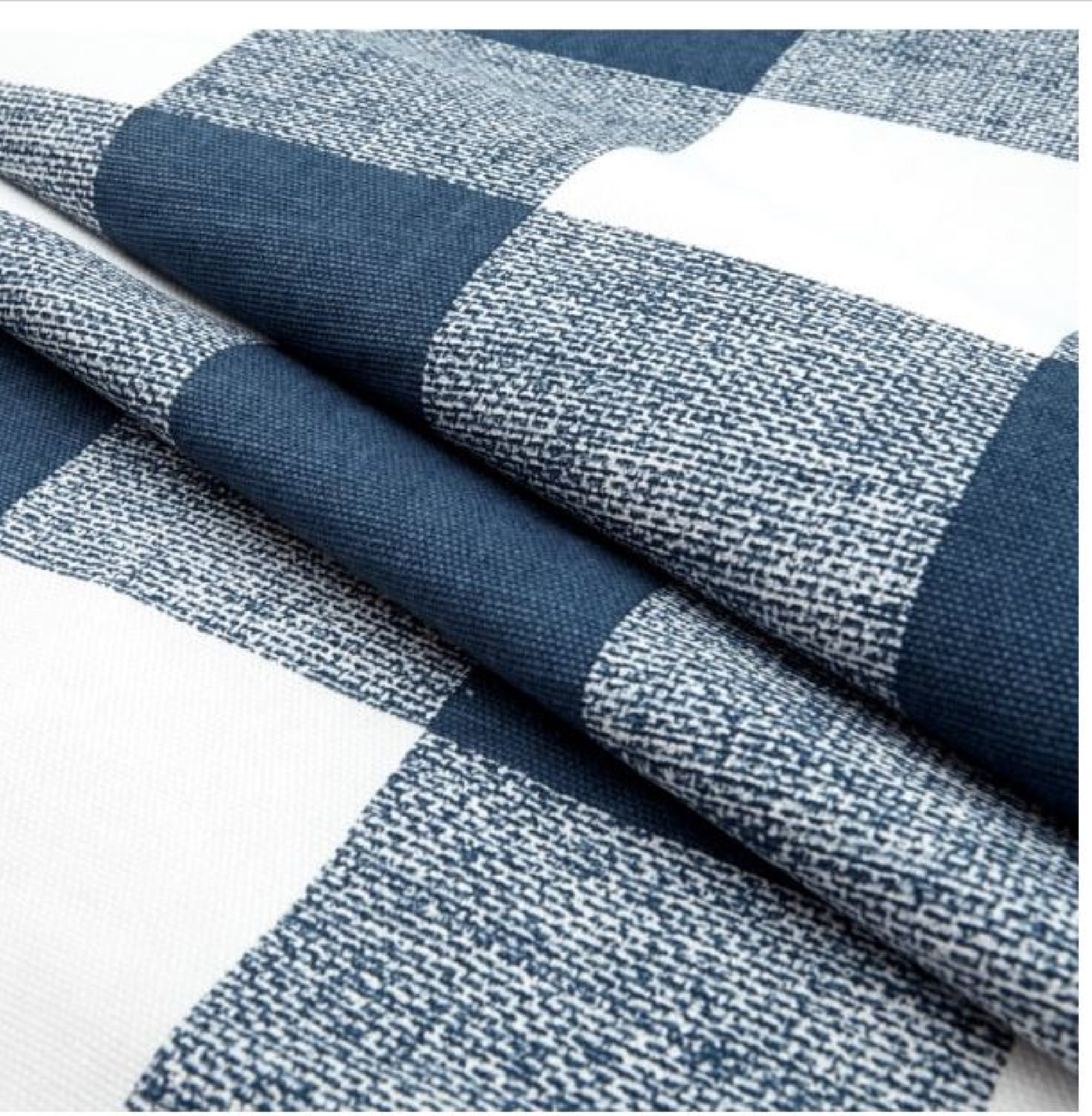 Blue Table Square: Navy Anderson Check Table Topper - Etsy