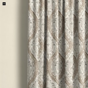 Beige Ikat curtains, Magnolia ariana linen curtains, beige and ivory curtains, beige and gray ikat curtains, beige ikat curtains