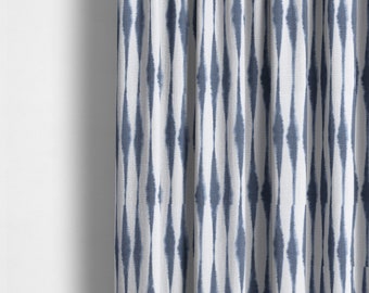 blue white curtains, premier prints curtains, salix indigo curtains, white blue curtains, ikat curtains, blue ikat curtains