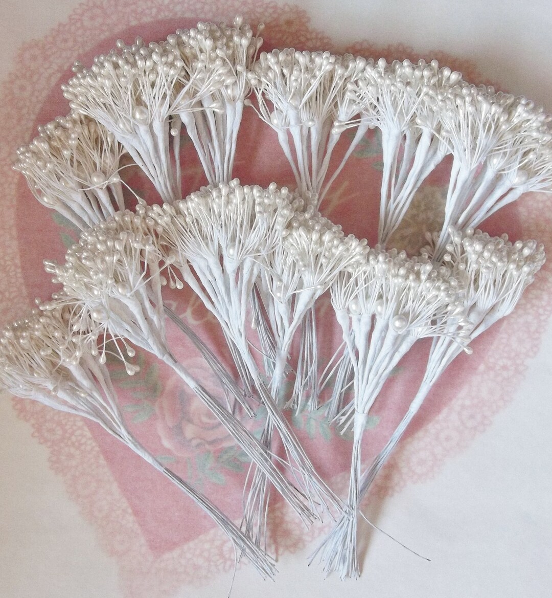 One Gross / Vintage Millinery Supplies / Floral Pips / Peps / Pearlized