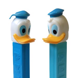 Vintage / Donald Duck / PEZ Candy Dispensers / Two Closed Beak Variations / Two Items
