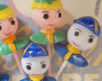 Vintage / Cupcake Picks / Cake Toppers / Altered Art / Six Items / Boy Scout / Cub Scout
