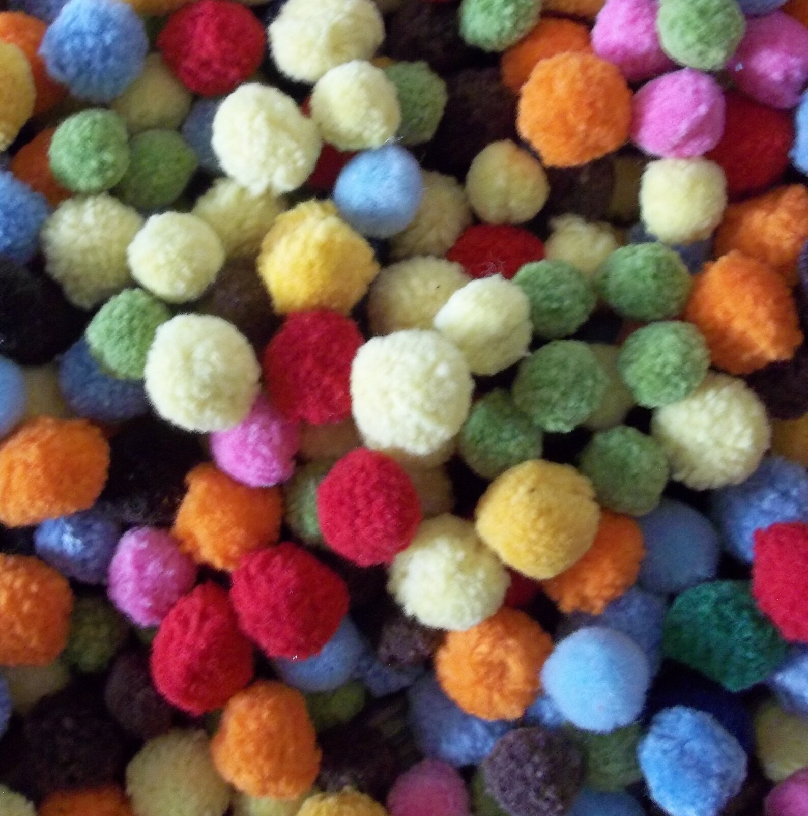 Vintage / Retro Pom Poms / Variety / One Cup Scoop / Made from Etsy