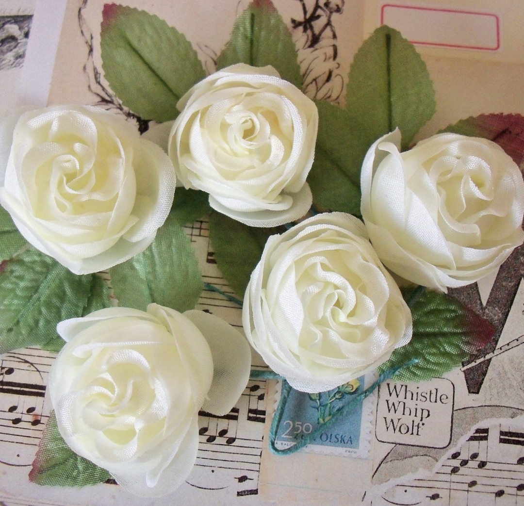 Off White Roses Hello Vintage off White Roses: Millinery Artificial Flowers (five Items) - Etsy
