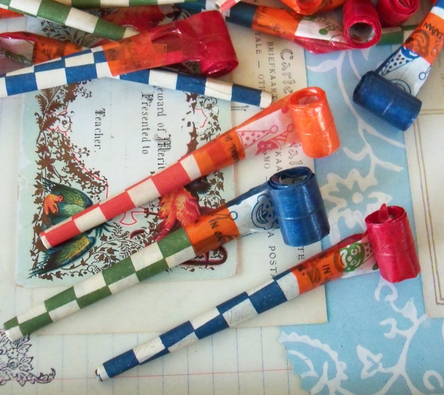 Set of Six / Vintage / 1950s Party Favor Blowouts / Set of Etsy