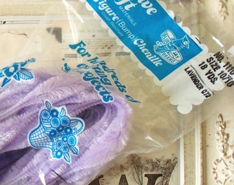 Vintage Lavender Bump Chenille: 18 Yards Blue Jay Brand / Bumpy Chenille