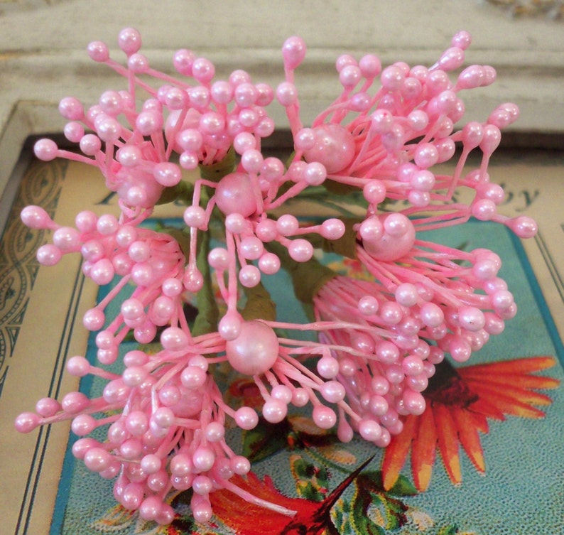 Vintage Millinery Supplies / Floral Pipspeps Flower Centers / Etsy