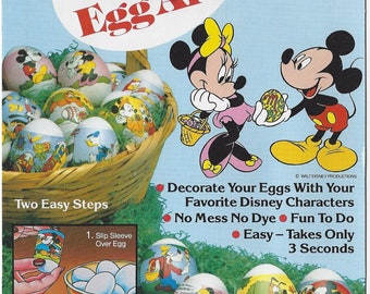 Instant Easter Egg Art (R) / Twelve Egg Wrappers / Favorite Disney Characters / Easter Egg Wraps / Mickey Mouse / Sun Hill / Egg Sleeves