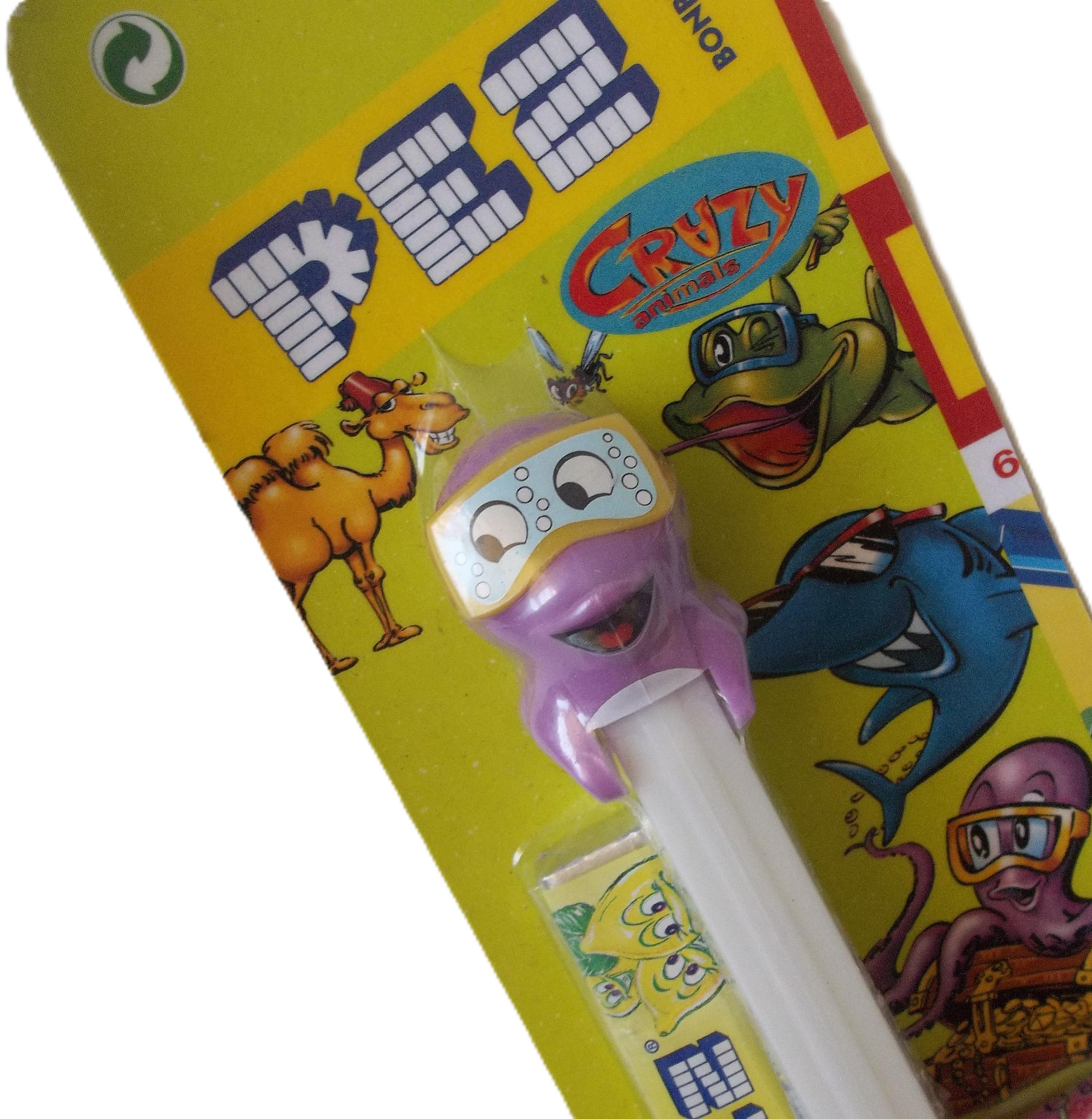 OLD PEZ 90s 森永ペッツ japanese PEZ 100pieces Vintage PEZ Candy Dispenser / Crazy Animals / Octopus / Foreign