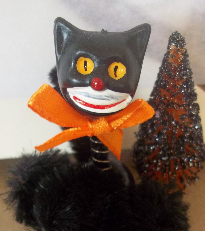 Download Handmade / Bump Chenille Black Cat / Vintage Craft Supplies / | Etsy