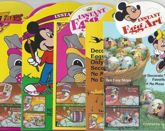Six Sets / Vintage / Instant Egg Art (R) / Twelve Egg Wrappers / Blast From the Past / Shrink Wraps / Easter Egg Sleeves / DIY Surprise Eggs