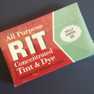 Vintage Rit Concentrated Tint & Dye Kelly Green 32 Fabric Clothing Dye
