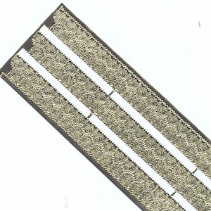 Vintage / Dresden Trim Borders / Stamped Gold Foil / Six Strips Per Sheet / Gold Paper Lace