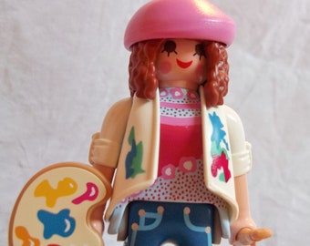 geobra / Playmobil / Artist / Beret / Paint Brush & Palette / Party Favor / Stocking Stuffer