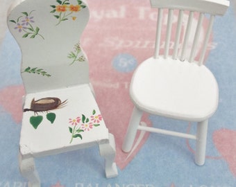 Two Miniature Chairs / White Variations / Floral Decorations / Bird's Nest / Fairy Gardens / Vignettes / Scenemakers / Collectible