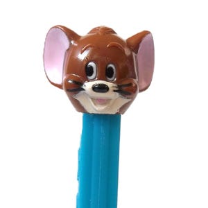 Vintage / Jerry Mouse PEZ Dispenser / MGM / Tom & Jerry Series / Foreign Issue / One Piece Head / 3.9 Patent / Thin Feet / (C) 1980