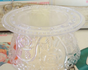 Vintage / Pedestal for Wedding Cake Topper / One Item / Do it yourself /  Transparent Clear Plastic Base