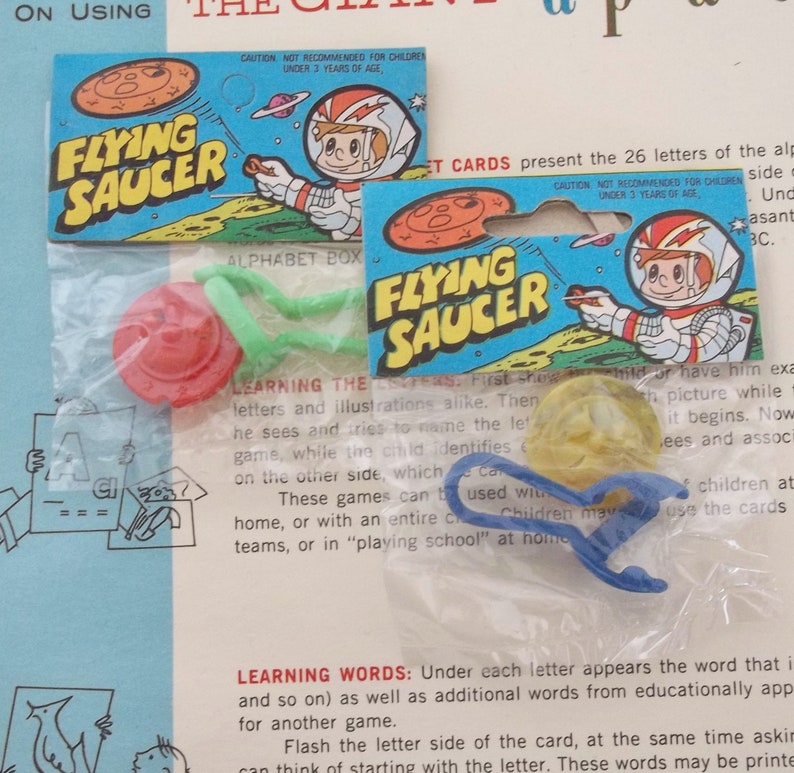 Vintage Flying Saucer Toy Novelties / Six Items / Surprise Etsy