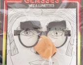 Vintage Halloween Collectible / Halloween Disguise / amscan (R) / Frame It!  / Retro Kitsch / Schnozo Nose & Glasses