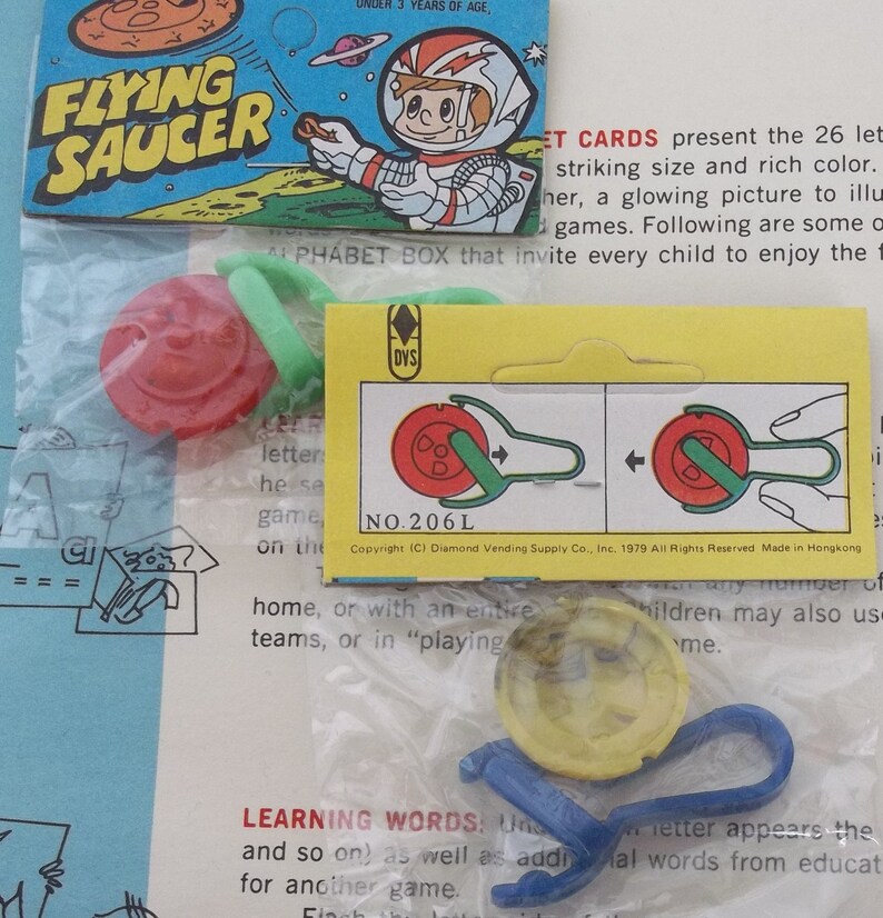 Vintage Flying Saucer Toy Novelties / Six Items / Surprise Etsy