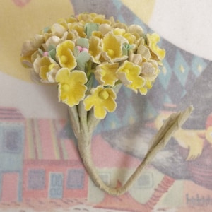 Vintage Millinery / Forget Me Nots / One Bouquet / Cheerful Yellow / Circa:  1960s / Decoration / Corsage Filler / Artificial Flowers