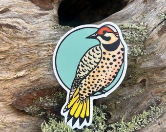 Flicker Bird - Vinyl Sticker -  3” - Free Domestic Shipping