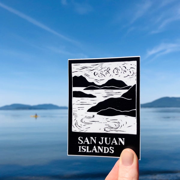 Vinyl Sticker - San Juan Islands - Free Domestic Shipping