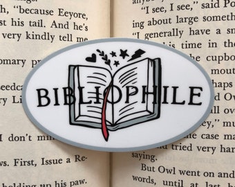 SALE - Vinyl Sticker - Bibliophile - Book Lover - Free Domestic Shipping