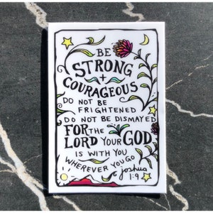 Vinyl Sticker - Be Strong and Courageous - Free Domestic Shipping
