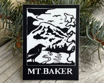 Vinyl Sticker - Mt.Baker Raven - Free Domestic Shipping