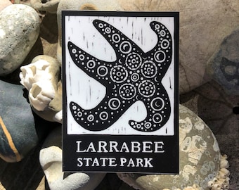 Vinyl Sticker - Larrabee State Park - Washington- Free Domestic Shipping