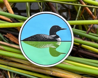 Loon - Vinyl Sticker - 3”- Free Domestic Shipping