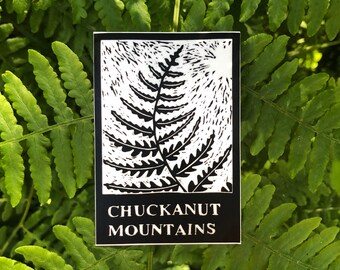 Vinyl Sticker - Chuckanut Mountains - Washington- Free Domestic Shipping