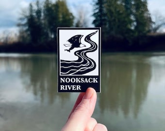 Vinyl Sticker - Nooksack River - Washington- Free Domestic Shipping