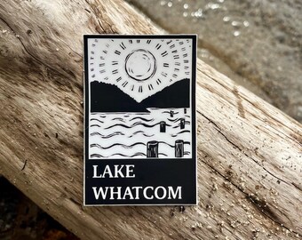 Lake Whatcom - Vinyl Sticker - Bellingham Washington- Free Domestic Shipping