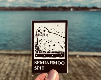 Vinyl Sticker - Semiahmoo Spit - Washington - Free Domestic Shipping