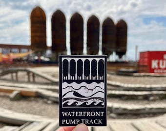 Vinyl Sticker - Waterfront Pumptrack - Bellingham - WA - Free Domestic Shipping