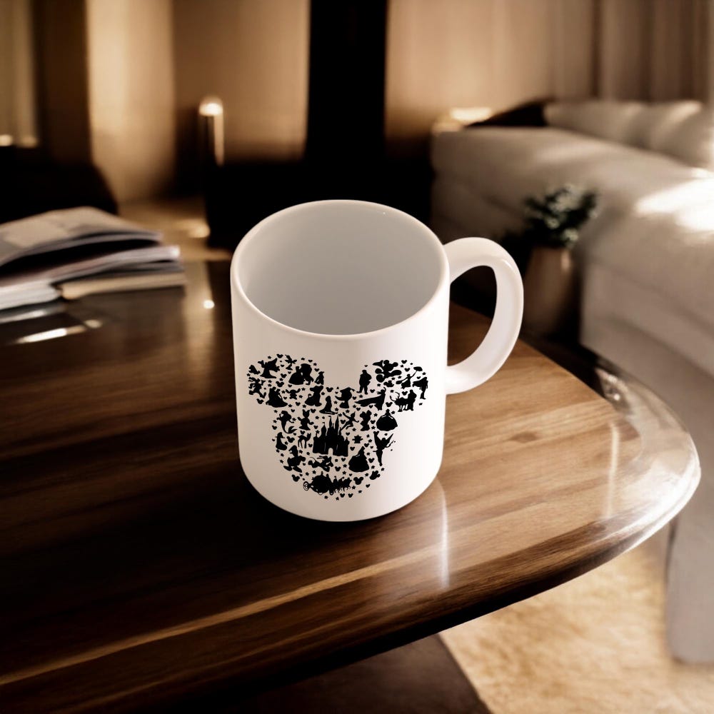 Disney Mug, Mickey Silhouette Coffee Cup, Disney Ear Mug, Women’S Disney T-Shirt Mug, Disney Fan Mug Shirttrend