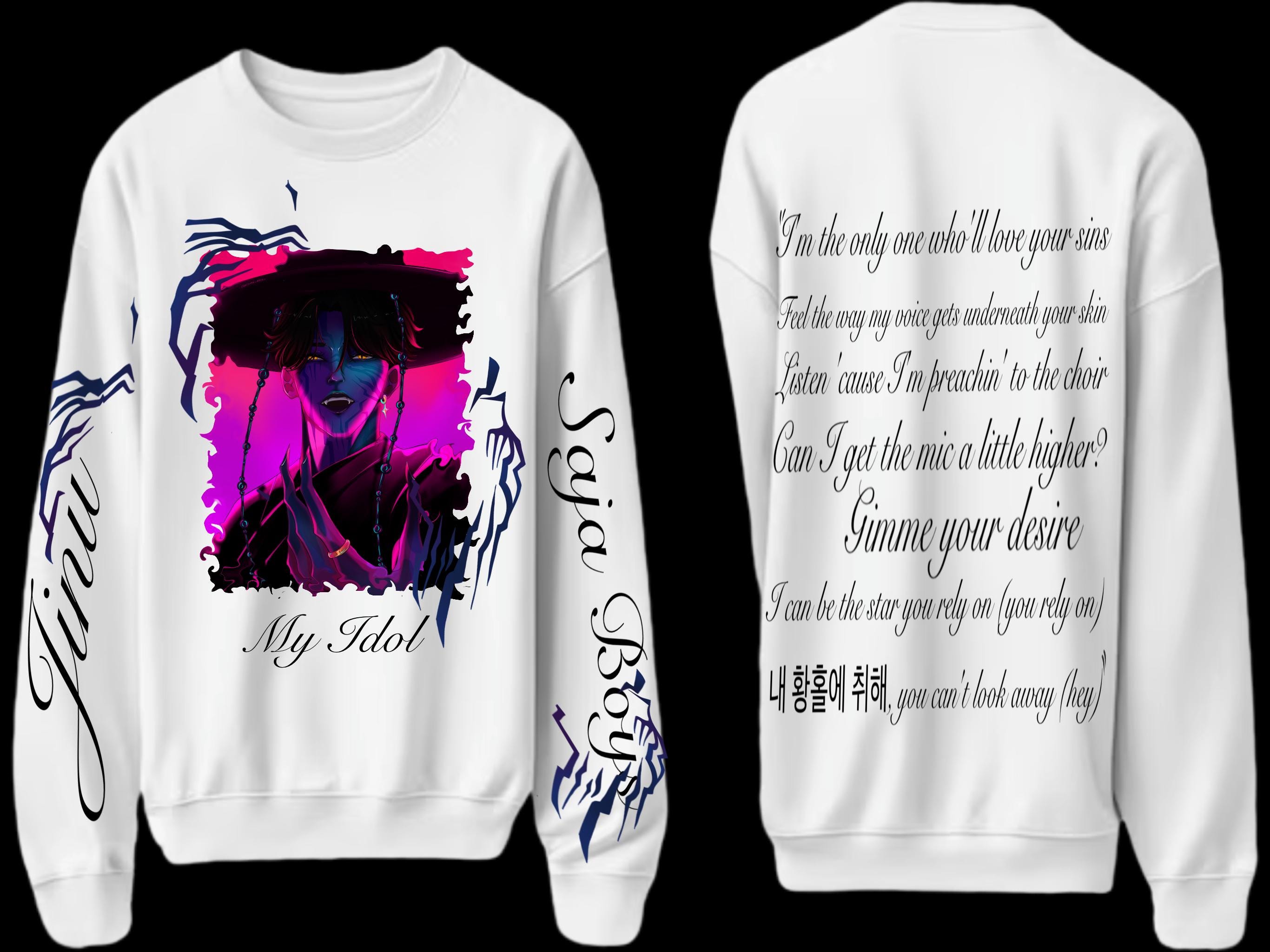 KpopDemon Hunters Merch Jinu Sweat à Capuche Pour Homme Et