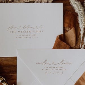 Envelope Addressing Template, Modern Minimalist Wedding Guest Address, Editable, Guest Addressing Instant Download, Templett